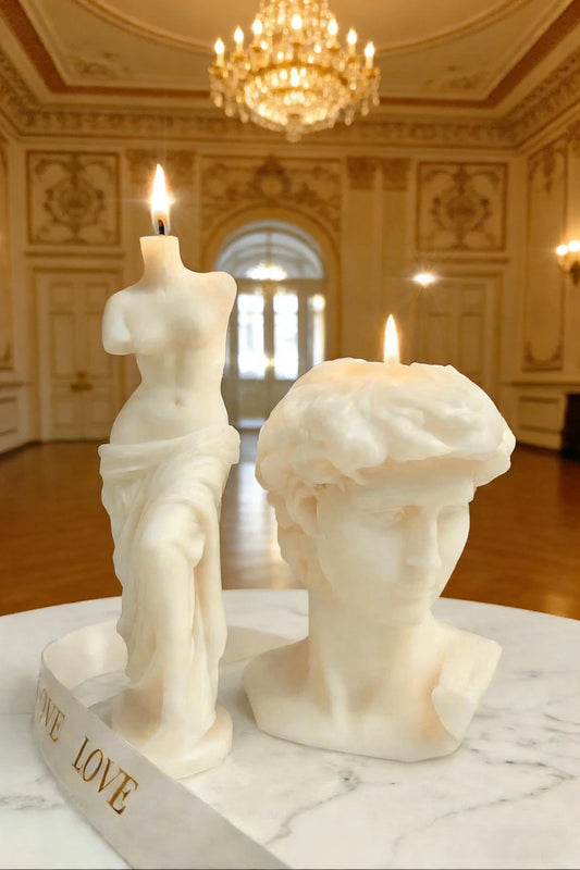 David & Venus Candle Set in Sculpture
