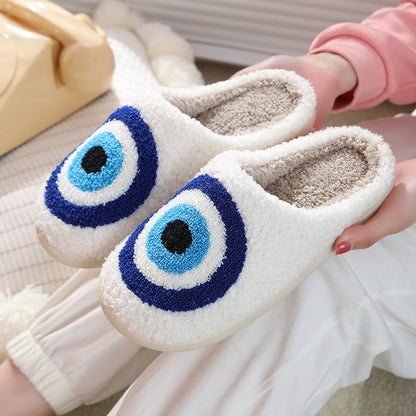 Devil's Eye Warm Winter Cotton Slippers | ZAKAPOP