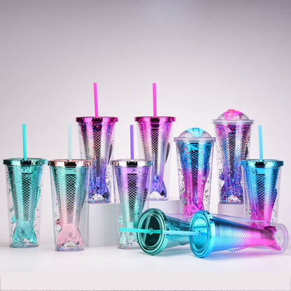 Electroplating Gradient Color Mermaid Cup | Mermaid Gifts