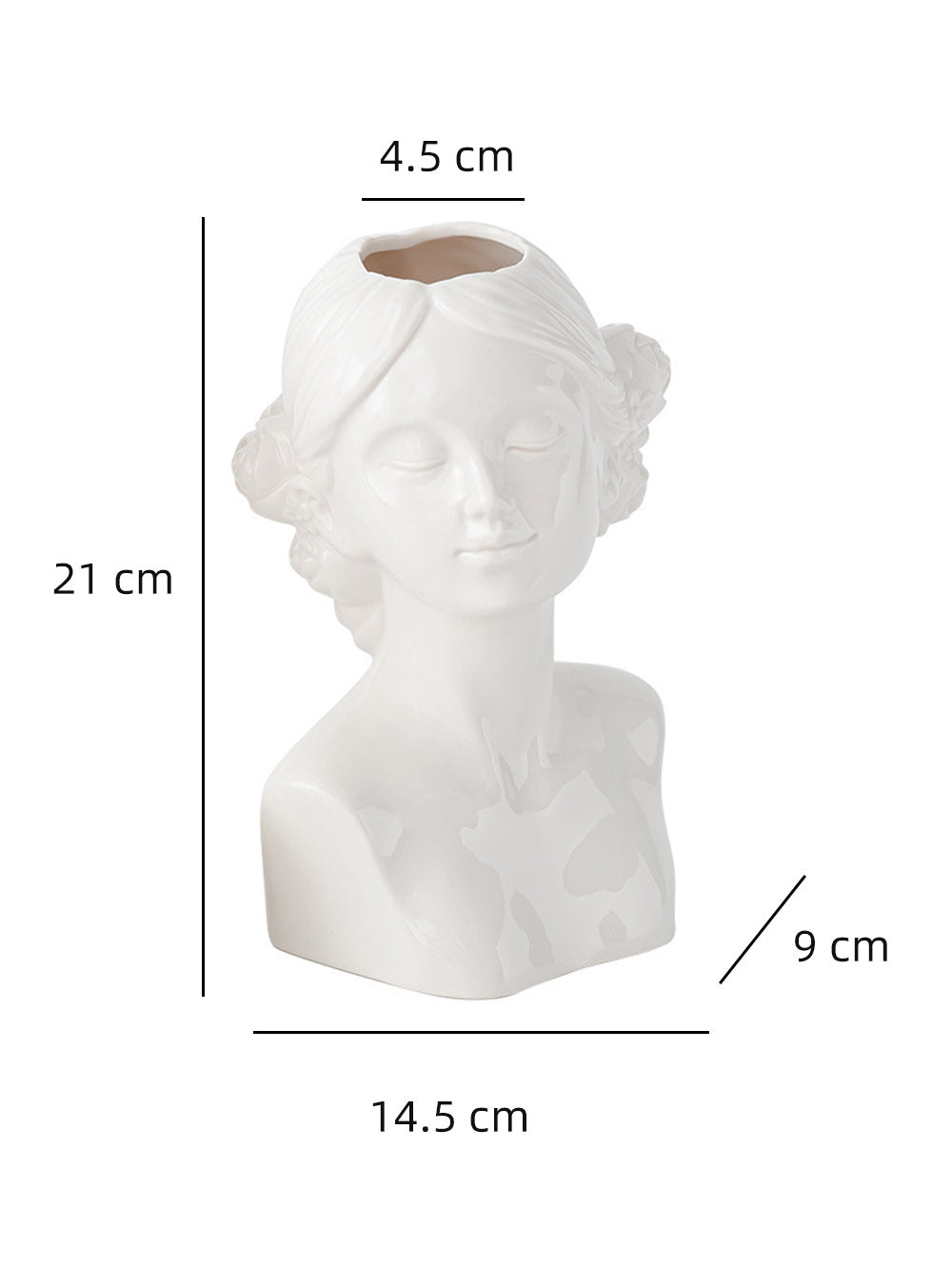 "Ella & Emmy" Lady Ceramic Vase Set of 2