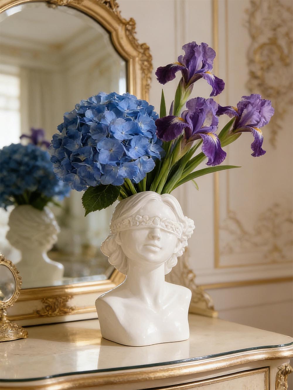 "Ella & Emmy" Lady Ceramic Vase Set of 2