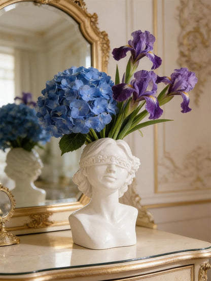 "Ella & Emmy" Lady Ceramic Vase Set of 2