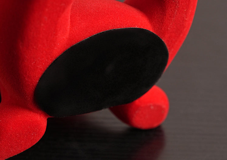 "Eros" Flocked Rabbit Resin Decorative Figurine