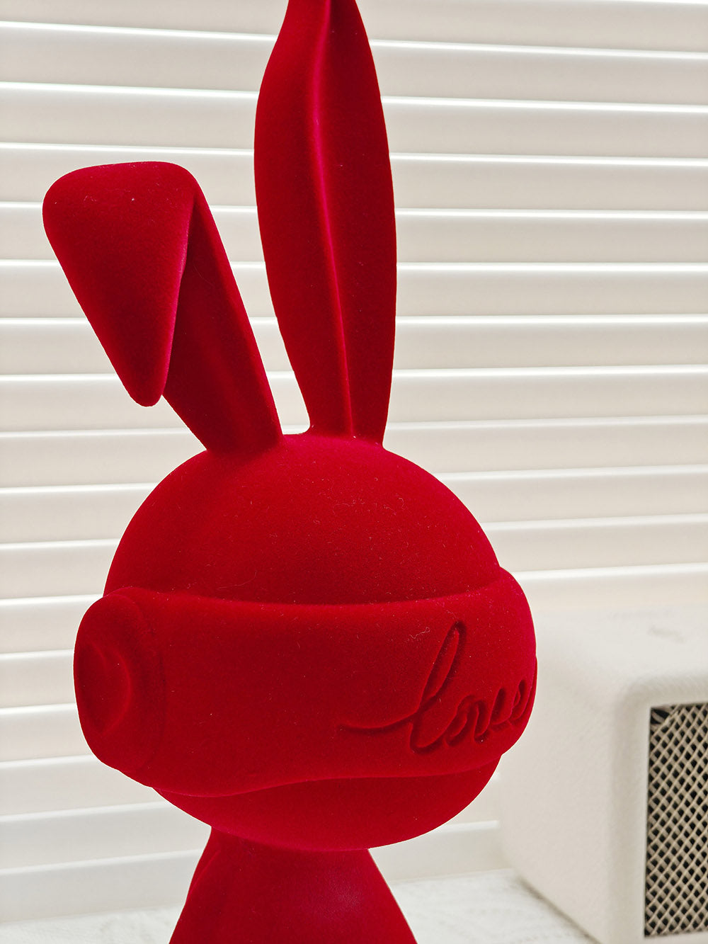 "Eros" Flocked Rabbit Resin Decorative Figurine