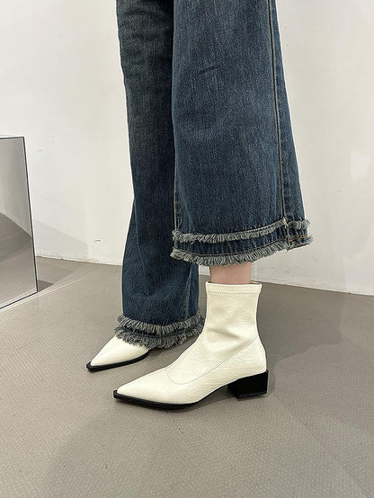 Fashion Chunky Heel Slim Martin Boots | ZAKAPOP