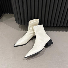 Fashion Chunky Heel Slim Martin Boots | ZAKAPOP