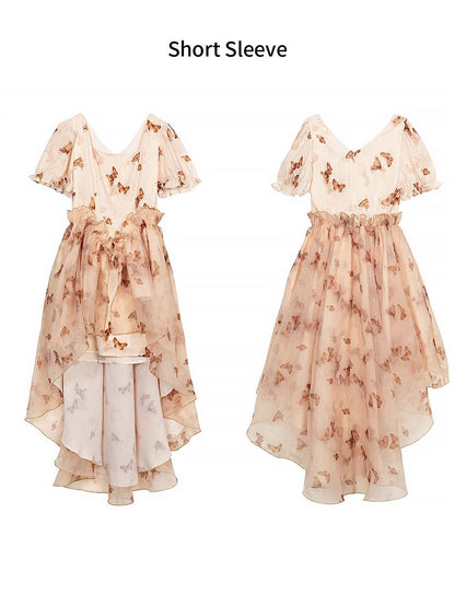 Fluttering Floral Square Collared Versatile Dress | ZAKAPOP