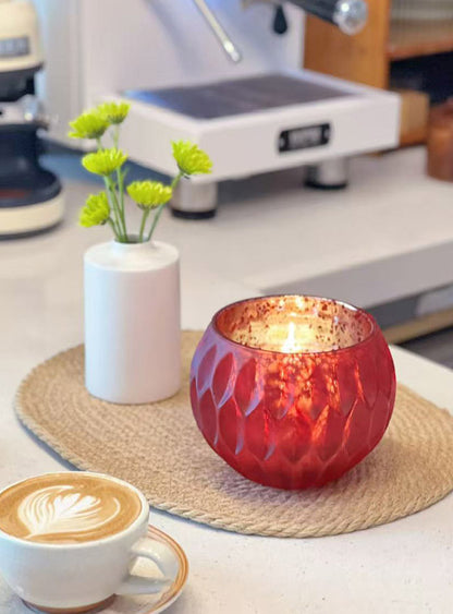 Frosted Glass Candle Jar