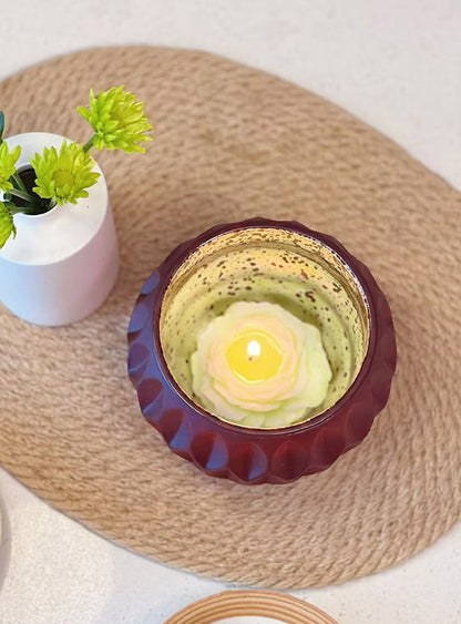 Frosted Glass Candle Jar