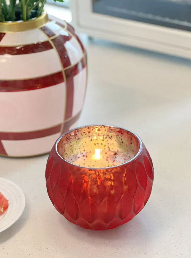 Frosted Glass Candle Jar