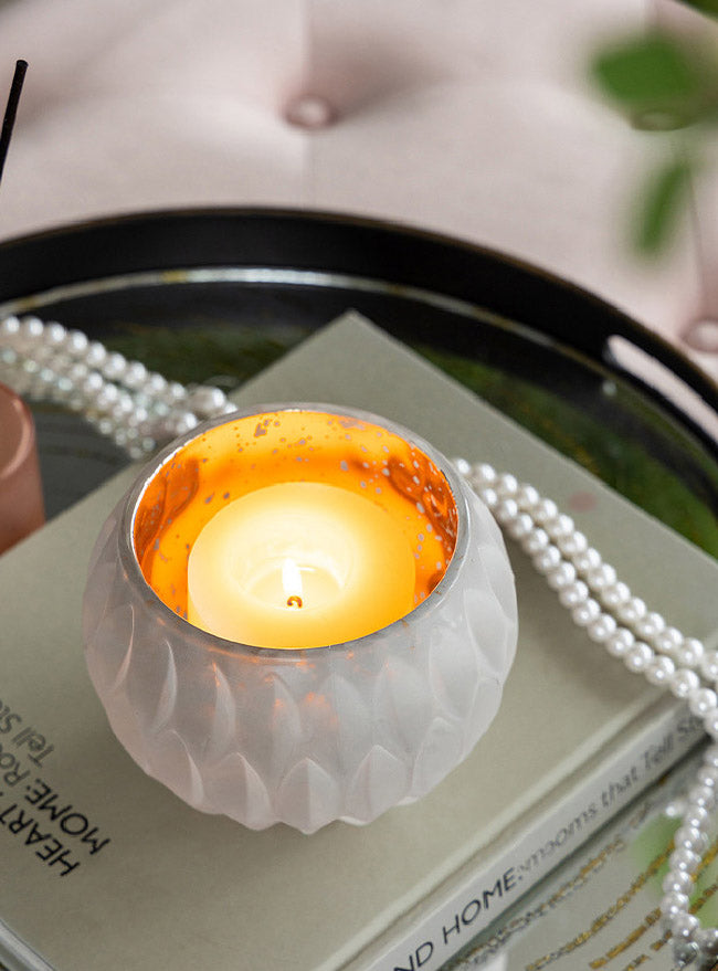 Frosted Glass Candle Jar