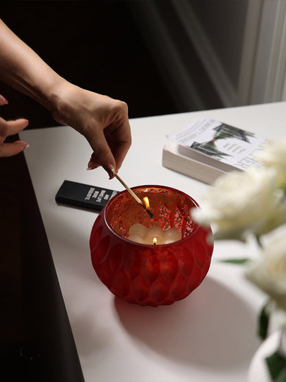 Frosted Glass Candle Jar