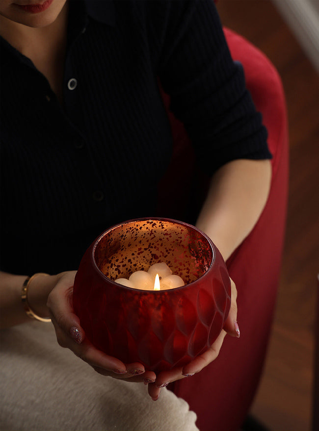 Frosted Glass Candle Jar
