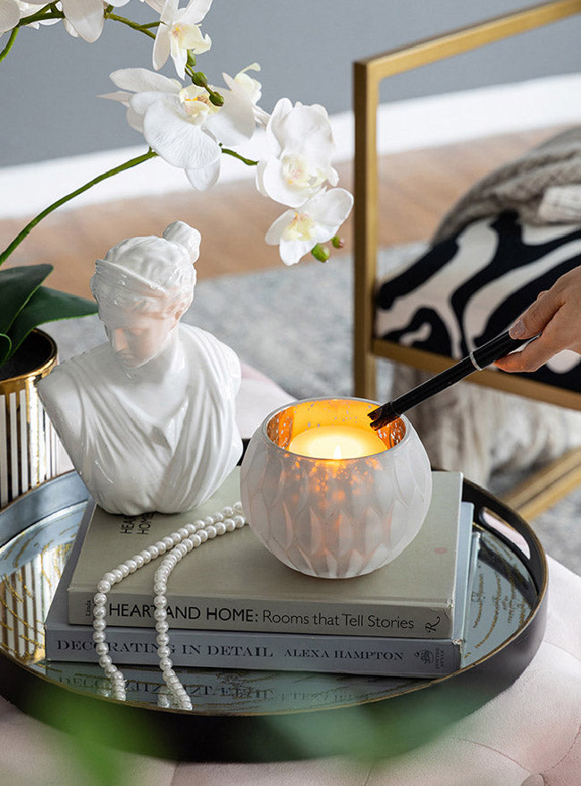 Frosted Glass Candle Jar