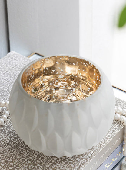 Frosted Glass Candle Jar