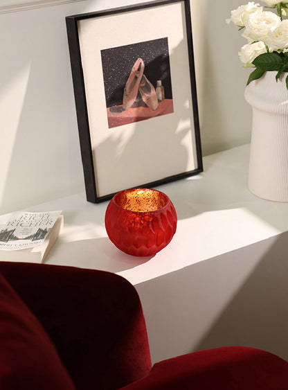 Frosted Glass Candle Jar