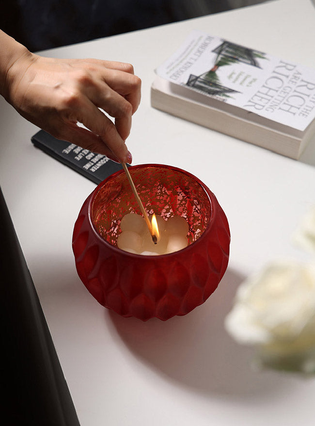 Frosted Glass Candle Jar