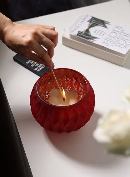 Frosted Glass Candle Jar