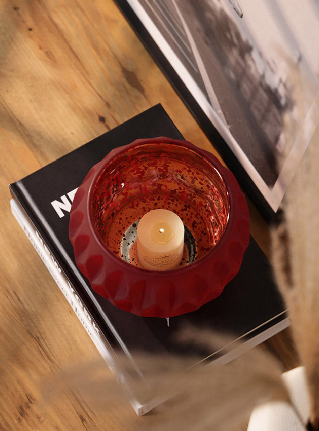 Frosted Glass Candle Jar