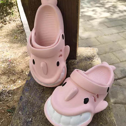 Funny Cartoon Big Mouth Shark Slippers | ZAKAPOP