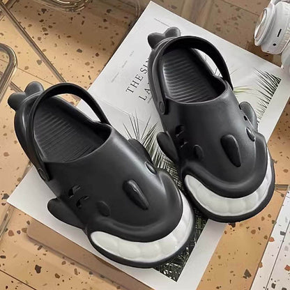 Funny Cartoon Big Mouth Shark Slippers | ZAKAPOP