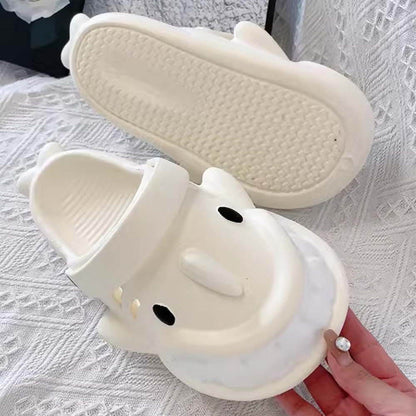 Funny Cartoon Big Mouth Shark Slippers | ZAKAPOP