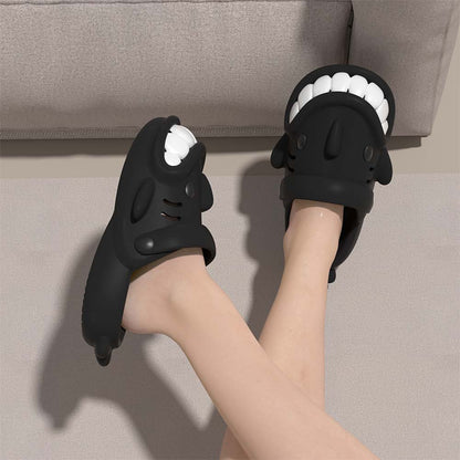 Funny Cartoon Big Mouth Shark Slippers | ZAKAPOP