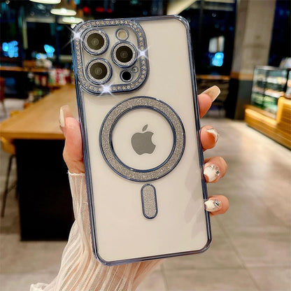Glitter Diamond Magnetic Wireless Charge Case for iPhone | ZAKAPOP