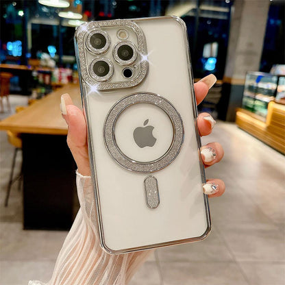 Glitter Diamond Magnetic Wireless Charge Case for iPhone | ZAKAPOP