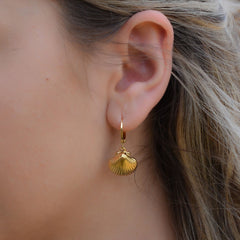 Gold Filled Seashell Necklace & Earrings | Yedwo