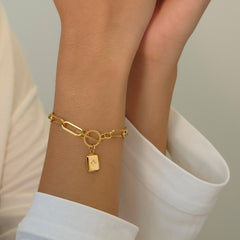 Gold Link Chain Stack Bracelet Set | ZAKAPOP