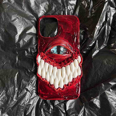 Gothic Devil Eyes And Teeth Handmade Mobile Phone Case( Customizable ) | ZAKAPOP