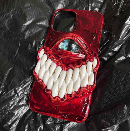 Gothic Devil Eyes And Teeth Handmade Mobile Phone Case( Customizable ) | ZAKAPOP
