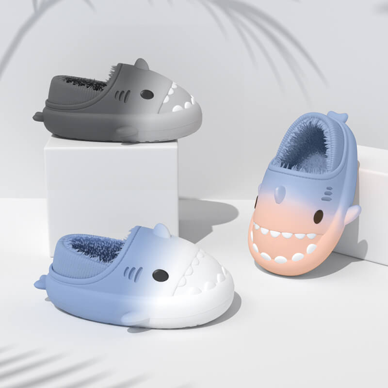 Gradient Full Heel Winter Shark Slippers (Adult) | ZAKAPOP
