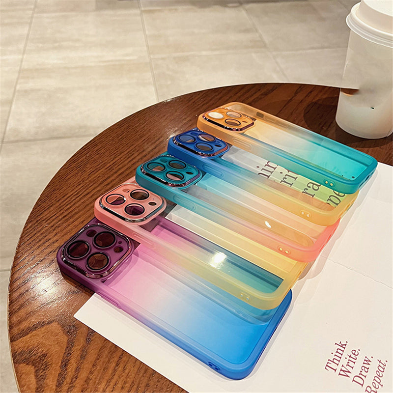 Gradient Rainbow Clear Phone Case | ZAKAPOP