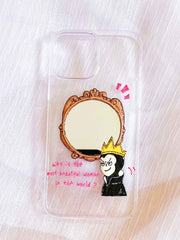 Hand-drawn Snow White Evil Queen Cream Phone Case (Customizable) | ZAKAPOP