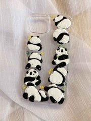 Hand-painted Cute Panda Stack Joy Cream Phone Case (Customizable) | ZAKAPOP