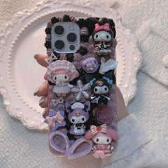 Handcrafted Cute Lolita Cartoon Character Cream Phone Case (Customizable) | ZAKAPOP