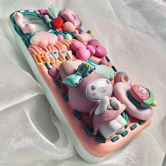 Handmade Color Collision Cute Bunny Cream Phone Case (Customizable) | ZAKAPOP