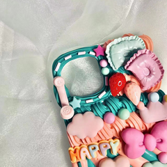 Handmade Color Collision Cute Bunny Cream Phone Case (Customizable) | ZAKAPOP