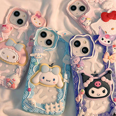 Handmade Cute Fairy Cartoon Character Cream Phone Case with Borders (Customizable) | ZAKAPOP
