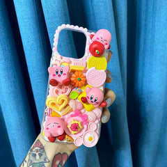 Handmade Cute Kirby Doll Cream Phone Case (Customizable) | ZAKAPOP