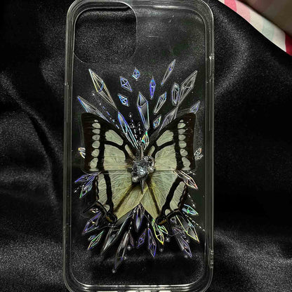 Handmade Gothic-Style Butterfly Specimen Resin Phone Case | ZAKAPOP