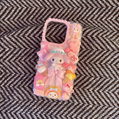 Cute Bow Trimmed Handmade Role Phone Case | ZAKAPOP