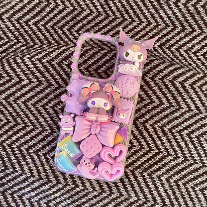 Cute Bow Trimmed Handmade Role Phone Case | ZAKAPOP