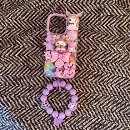 Cute Bow Trimmed Handmade Role Phone Case | ZAKAPOP