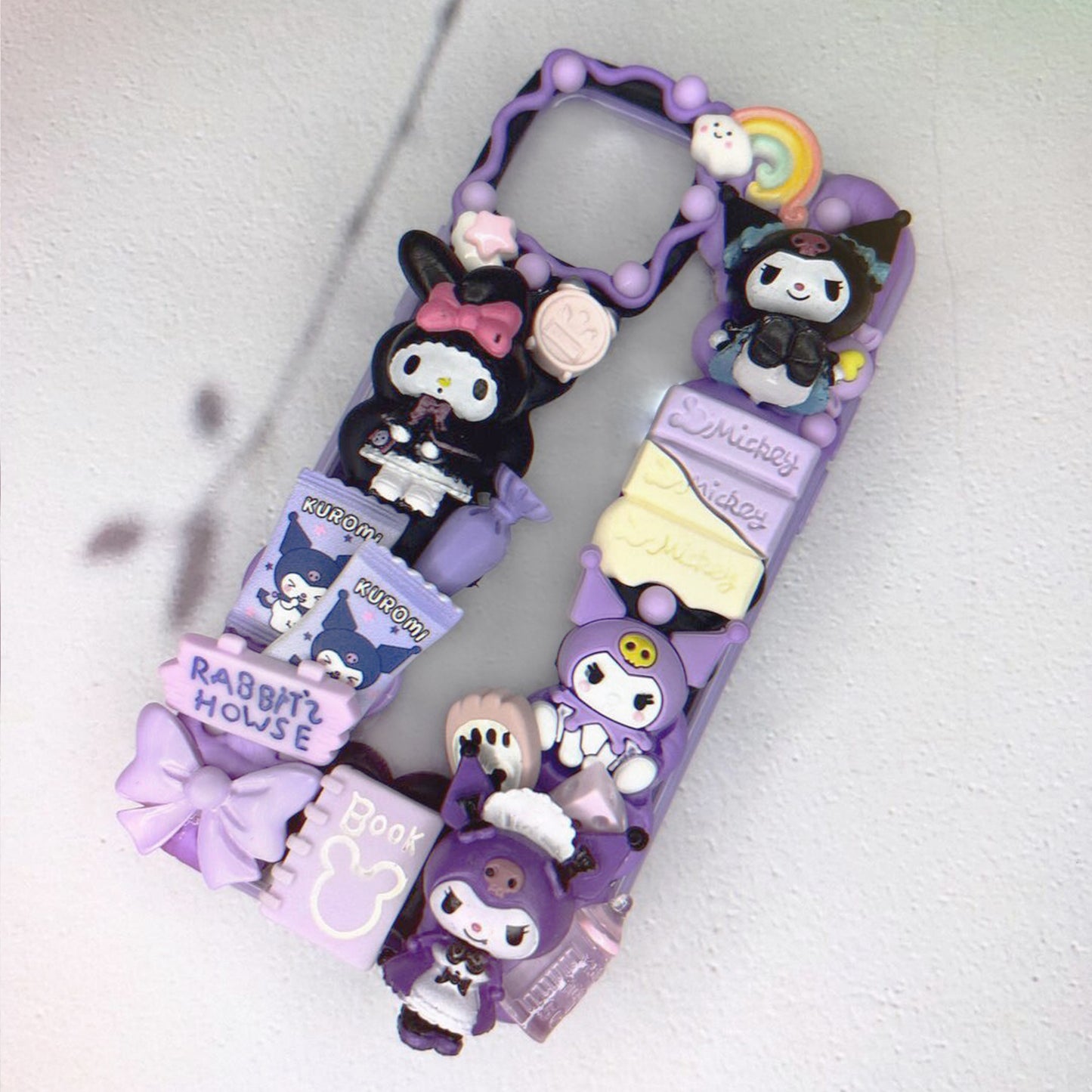 Handmade Lolita Kuromi & My Melody Cream Phone Case (Customizable) | ZAKAPOP