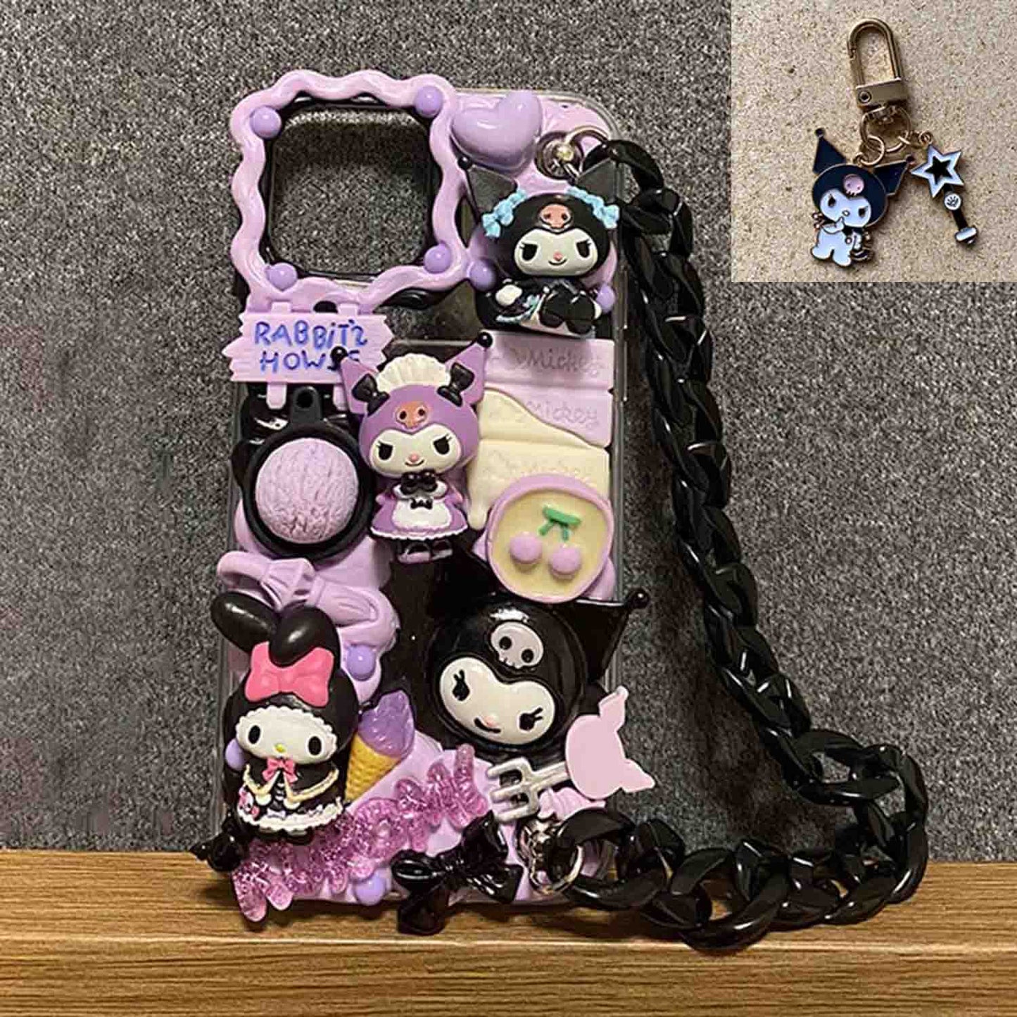 Handmade Lolita Character Fringe Cream Phone Case | ZAKAPOP
