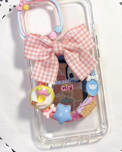 Handmade Pretty Girl Makeup Mirror Cream Phone Case (Customizable) | ZAKAPOP