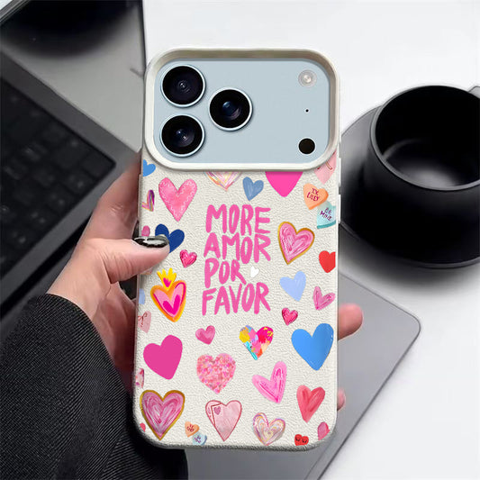 Heart Print Soft Phone Case For iPhone | ZAKAPOP